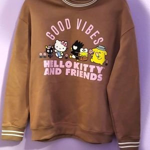 Hello Kitty And Friends "Good Vibes" Graphic Sweatshirt New